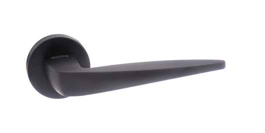 Atlantic UK Forme FMR272MB 'Foglia' Matt Black Door Handles on Round Rose