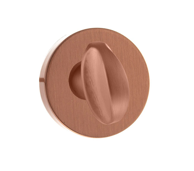 Urban Satin Copper Forme Round Rose Bathroom Turn & Release Mechanism, FMRWCUSC