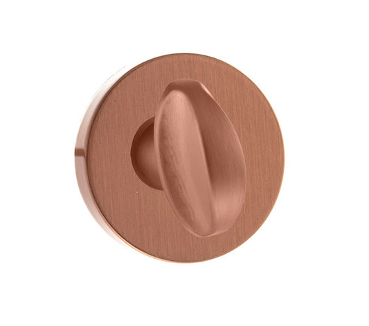 Urban Satin Copper Forme Round Rose Bathroom Turn & Release Mechanism, FMRWCUSC