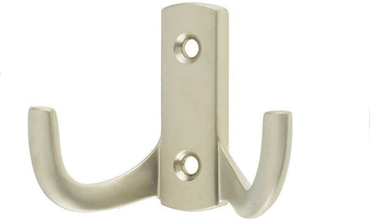 Satin Nickel Vittoria Double Robe Hook