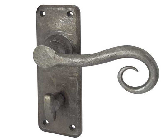 Chester Handforged Pewter Door Handles Bathroom