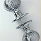 Polished Chrome Large Reeded Beehive Mortice Door Knobs, 63mm  - SB2106PC - Spira Brass