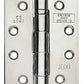 4 Inch Polished Chrome, Grade 11 Fire Rated, Ball Bearing Hinges