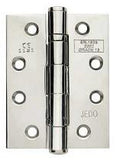 4 Inch Polished Chrome, Grade 11 Fire Rated, Ball Bearing Hinges