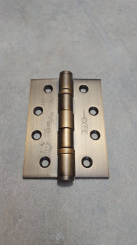 Thumbnail for 4 Inch Grade 13 Antique Brass Stainless Steel Fire Rated Ball Bearing Hinges