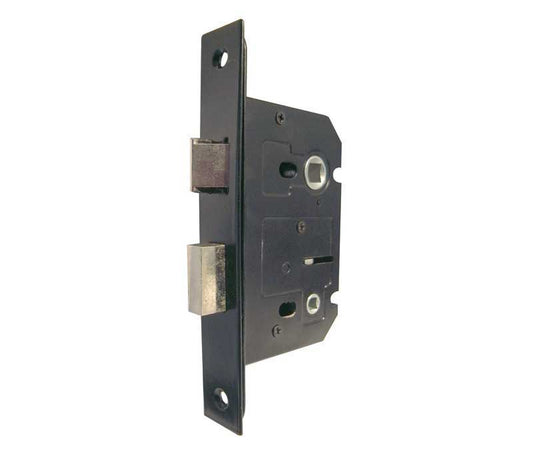 black bathroom mortice door lock