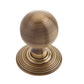 JR8MAB Frelan Hardware Reeded Antique Brass Door Knobs