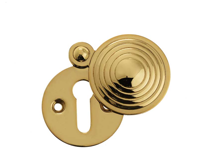 Reeded Style Covered Keyhole Plate JR9 - Various Finishes