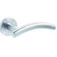 Arched Satin Stainless Steel Door Handles On Rose