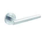 Atlanta Satin Stainless Steel Door Handles On Rose