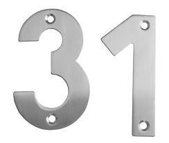 Satin Stainless Steel Screw-On Door Numerals