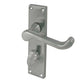 Satin Chrome 'Victorian Scroll' Door Handles On Plate