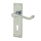 Satin Chrome 'Victorian Scroll' Door Handles On Plate