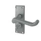 Satin Chrome 'Victorian Scroll' Door Handles On Plate