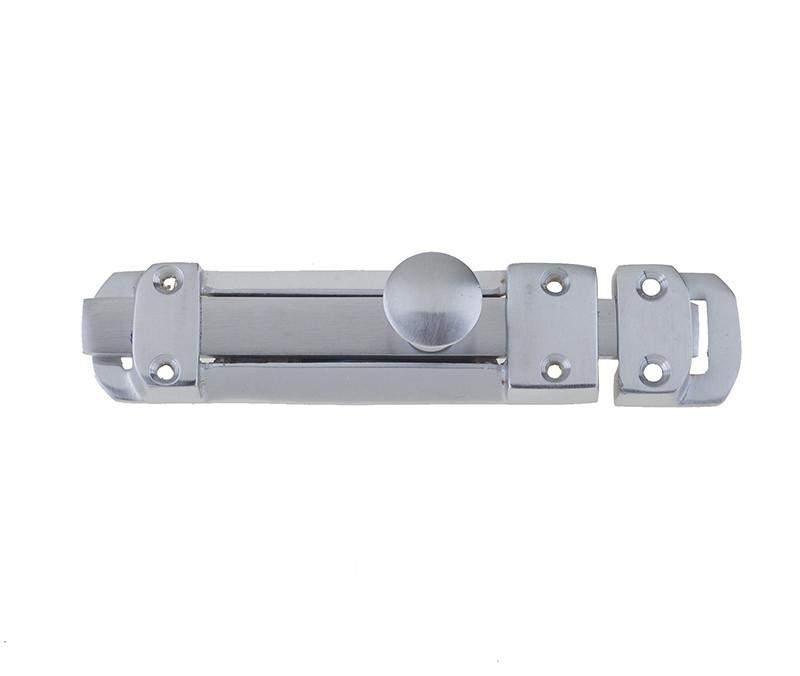 Satin Chrome Surface Bolt 150mm x 30mm