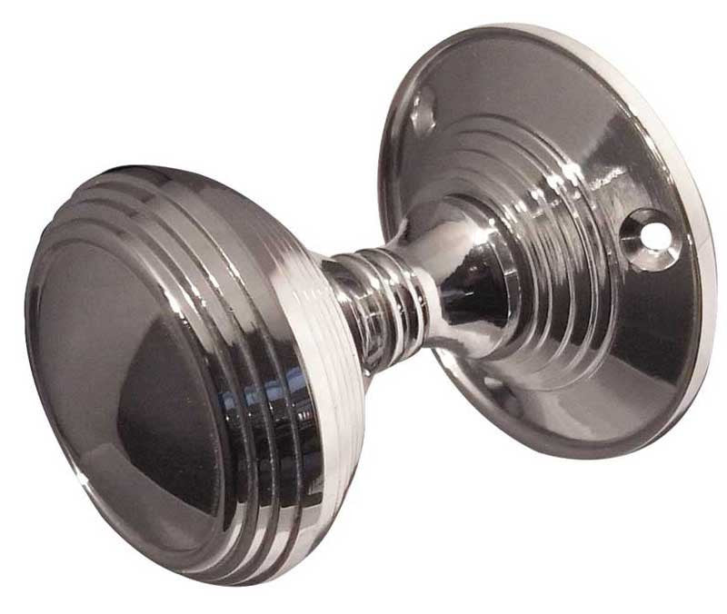 JV181MPC Lined Mortice Door Knobs Polished Chrome