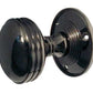 JV182MPBN Ringed Mortice Knobs Polished Black Nickel
