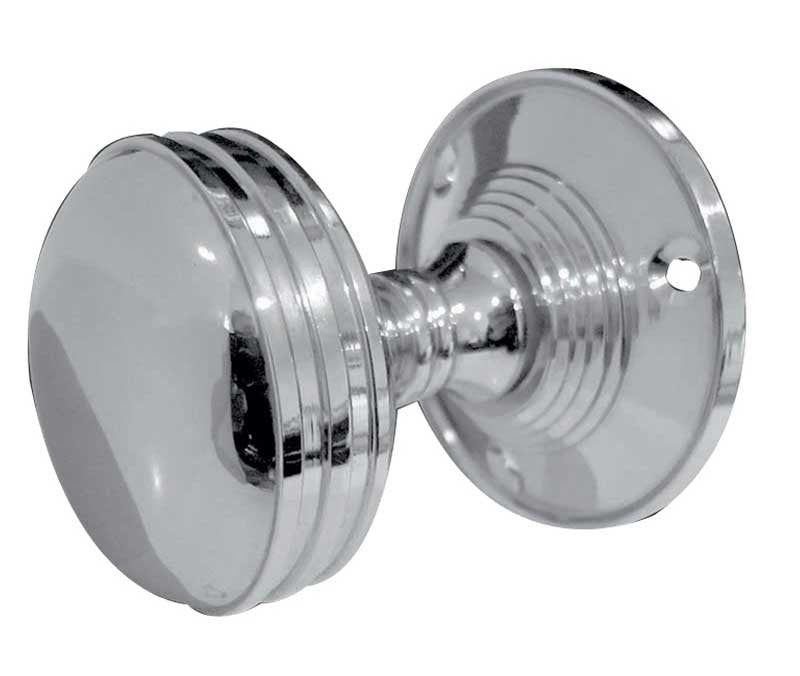 JV182MPC Ringed Mortice Door Knobs Polished Chrome