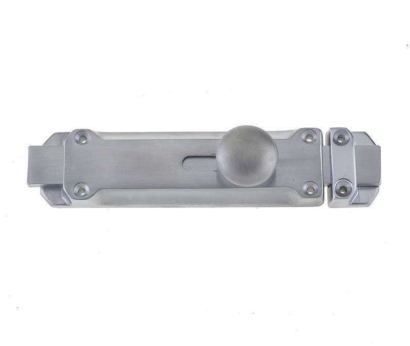 Satin Chrome Surface Bolt 200mm x 40mm