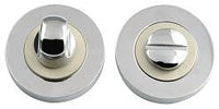 Thumbnail for Polished Chrome/Satin Nickel Dual Finish Bathroom Turn and Release JV2666PCSN