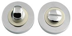 Polished Chrome/Satin Nickel Dual Finish Bathroom Turn and Release JV2666PCSN