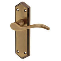 Thumbnail for Antique Brass Paris Door handles - Latch JV281AB