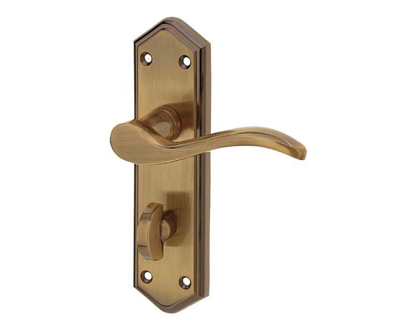 Antique Brass Paris Door handles - Bathroom JV283AB