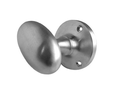 Frelan Hardware JV34BSC Satin Chrome Oval Mortice Door Knobs