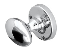 Thumbnail for JV34PC Italian Oval Mortice Knobs Polished Chrome