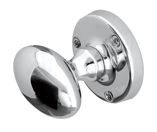 JV34PC Italian Oval Mortice Knobs Polished Chrome