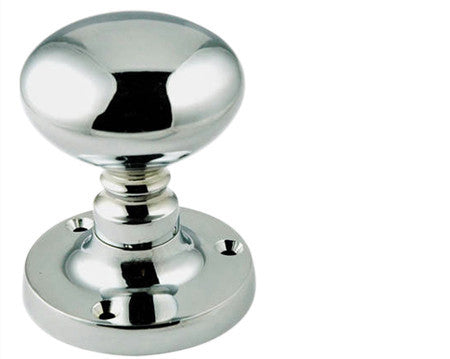 JV35BPC Polished Chrome Mushroom Victorian Mortice Knobs