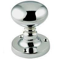 JV35PC Polished Chrome Mushroom Mortice Knobs