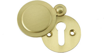 JV42 Satin Brass Covered Keyhole
