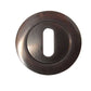 British Keyhole Profile Designer Escutcheon Plate - Various Finishes JV503