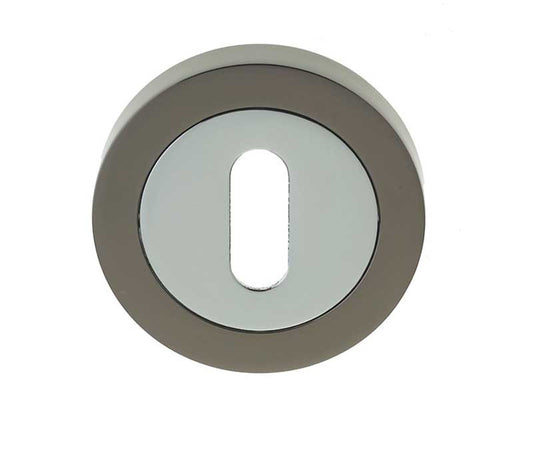 British Keyhole Profile Designer Escutcheon Plate - Various Finishes JV503