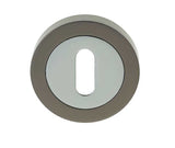 Dual Finish Polished Chrome/Black Nickel Keyhole Escutcheon JV503PCBN