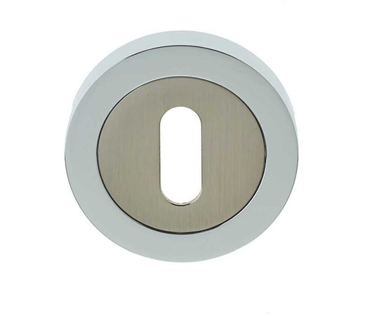 Polished Chrome/Satin Nickel Keyhole Escutcheon JV503PCSN