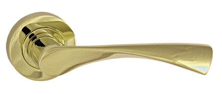 Twirl Brass Finished Door Handles JV504PB