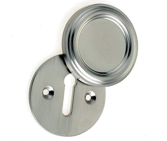 JV605SN Satin Nickel Parisian Covered Keyhole