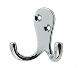 JV62 Polished Chrome Double Robe Hook