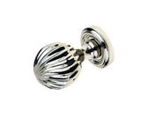 JV635PN POLISHED NICKEL PARISIAN 'CLARISSE' MORTICE DOOR KNOBS