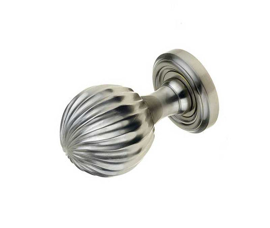 JV635SN SATIN NICKEL PARISIAN 'CLARISSE' MORTICE DOOR KNOBS