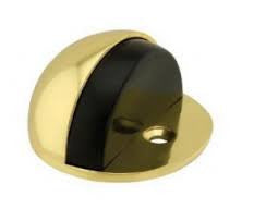 Polished Brass Shielded Oval Door Stop