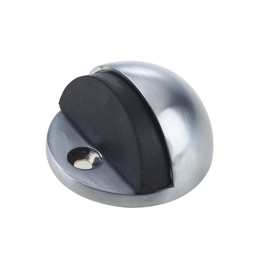 Satin Chrome Shielded Oval Door Stop