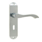 Broadway Door Handles On Back Plate Satin Chrome