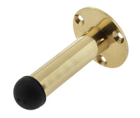 Thumbnail for Polished Brass Face Fix Projecting Doorstop 65mm