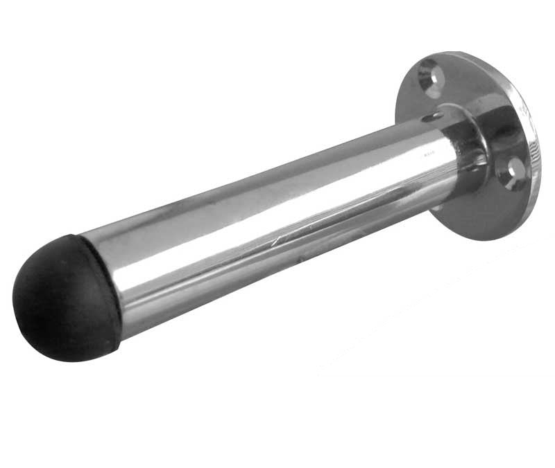 Polished Chrome Face Fix Projecting Doorstop 65mm