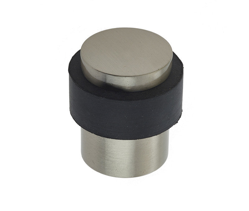 Satin Nickel Cylinder Floor Mounted Door Stop