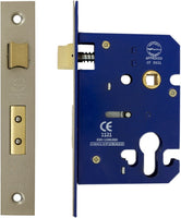 Euro Profile Sash Lock, Antique Brass, Nickel Plated or Brass - 2.5 Inch Or 3 Inch