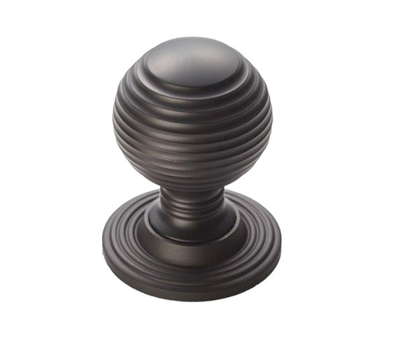 Matt Black Reeded Beehive, Queen Anne Cupboard Knob